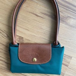 Emerald/Teal/Blue/Green Longchamp Le Pliage Tote